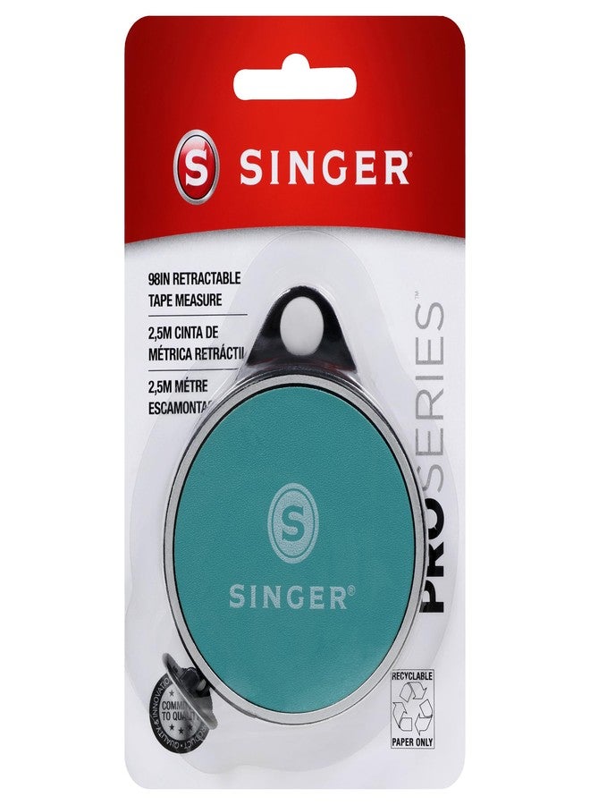 SINGER 50003 ProSeries Retractable Tape Measure, 98-Inch, Teal - Image 1